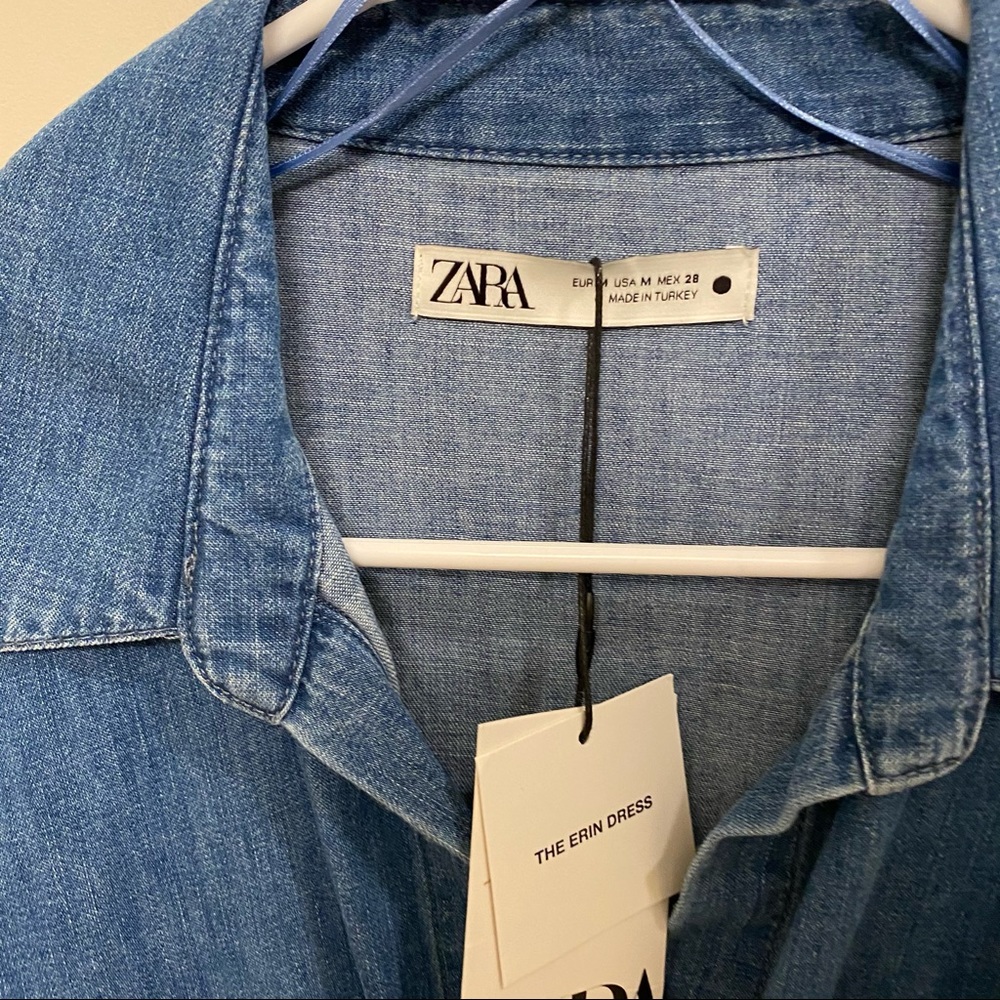 Zara Denim Wrap Dress - Picture 8 of 8